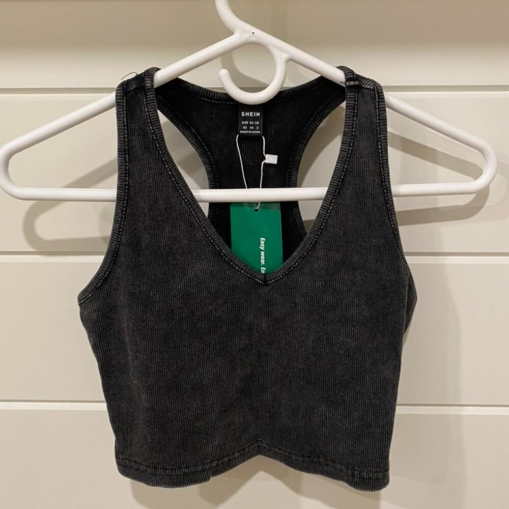 Shein Washed Black Tank Top